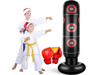 Staande Bokszak Kinderen 160 cm + Handschoenen (3-12jr) - 33% Korting!
