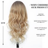Pruik Lang Golvend Blond Ombre Synthetisch 33% Korting