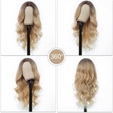 Pruik Lang Golvend Blond Ombre Synthetisch 33% Korting