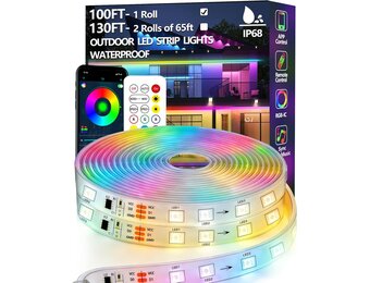 Ledstrip Buiten 30m RGB+IC IP68 Waterdicht met App Bediening - 34% Korting