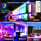 Ledstrip Buiten 30m RGB+IC IP68 Waterdicht met App Bediening - 34% Korting