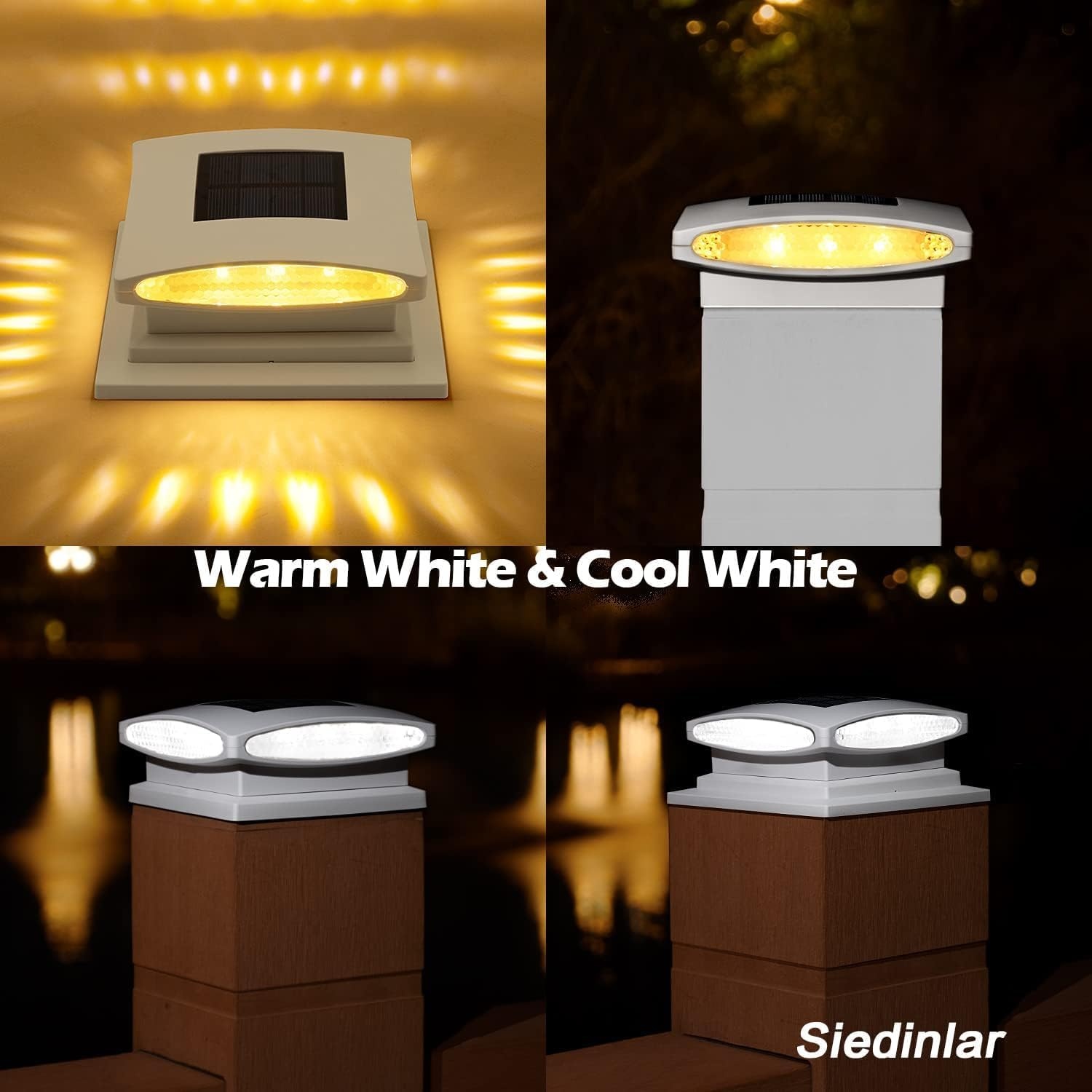 Zonne paalkap verlichting (4 stuks) - 58% korting