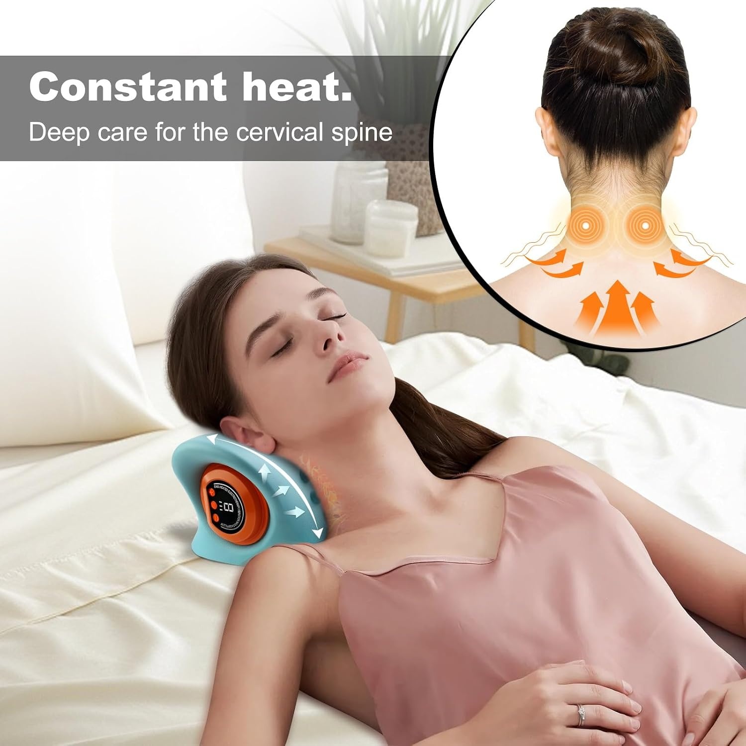 EMS Nek & Schoudermassageapparaat met Warmte - 59% Korting