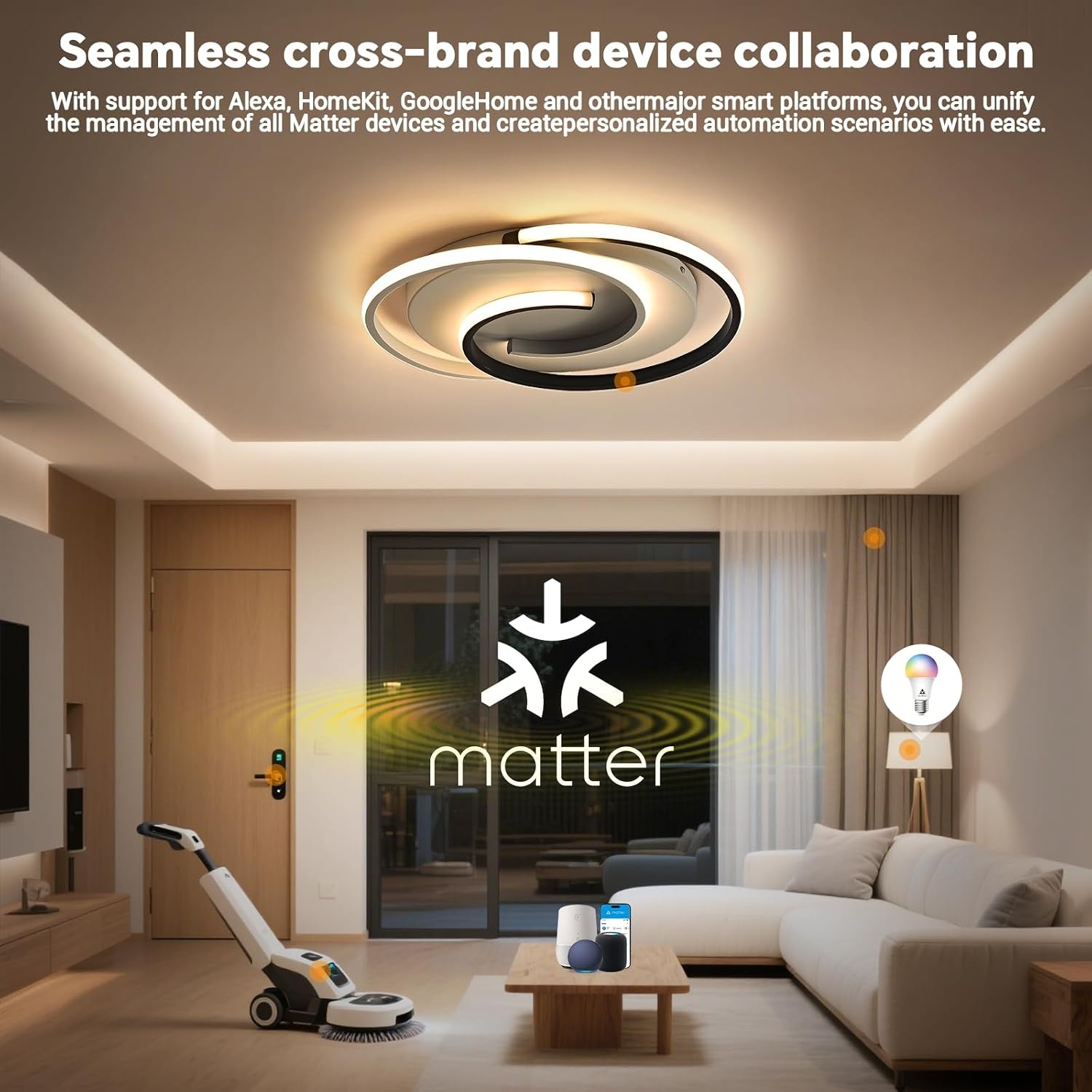 Dimbaar LED Plafondlamp (32W, Ø 40 cm) - Smart Home Control
