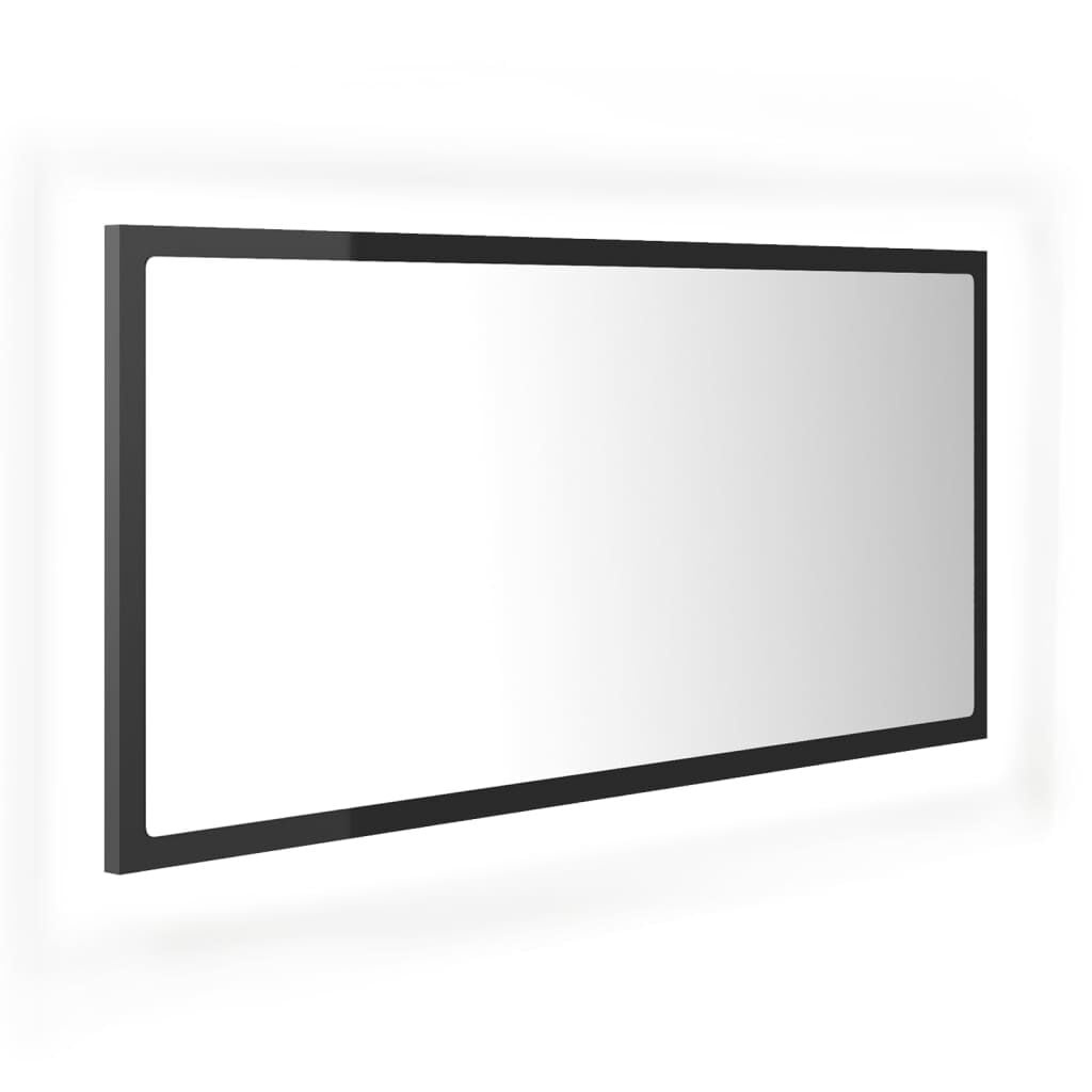 Badkamerspiegel LED Hoogglans Grijs 90x37cm | -34%