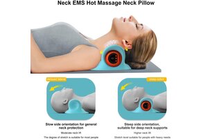 EMS Nek & Schouder Massager - Verlichting met Warmte & 6 Intensiteiten
