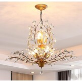 Kristallen Kroonluchter Vintage Goud 8-Lichts - 35% Korting