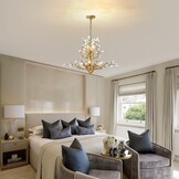 Kristallen Kroonluchter Vintage Goud 8-Lichts - 35% Korting