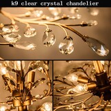 Kristallen Kroonluchter Vintage Goud 8-Lichts - 35% Korting