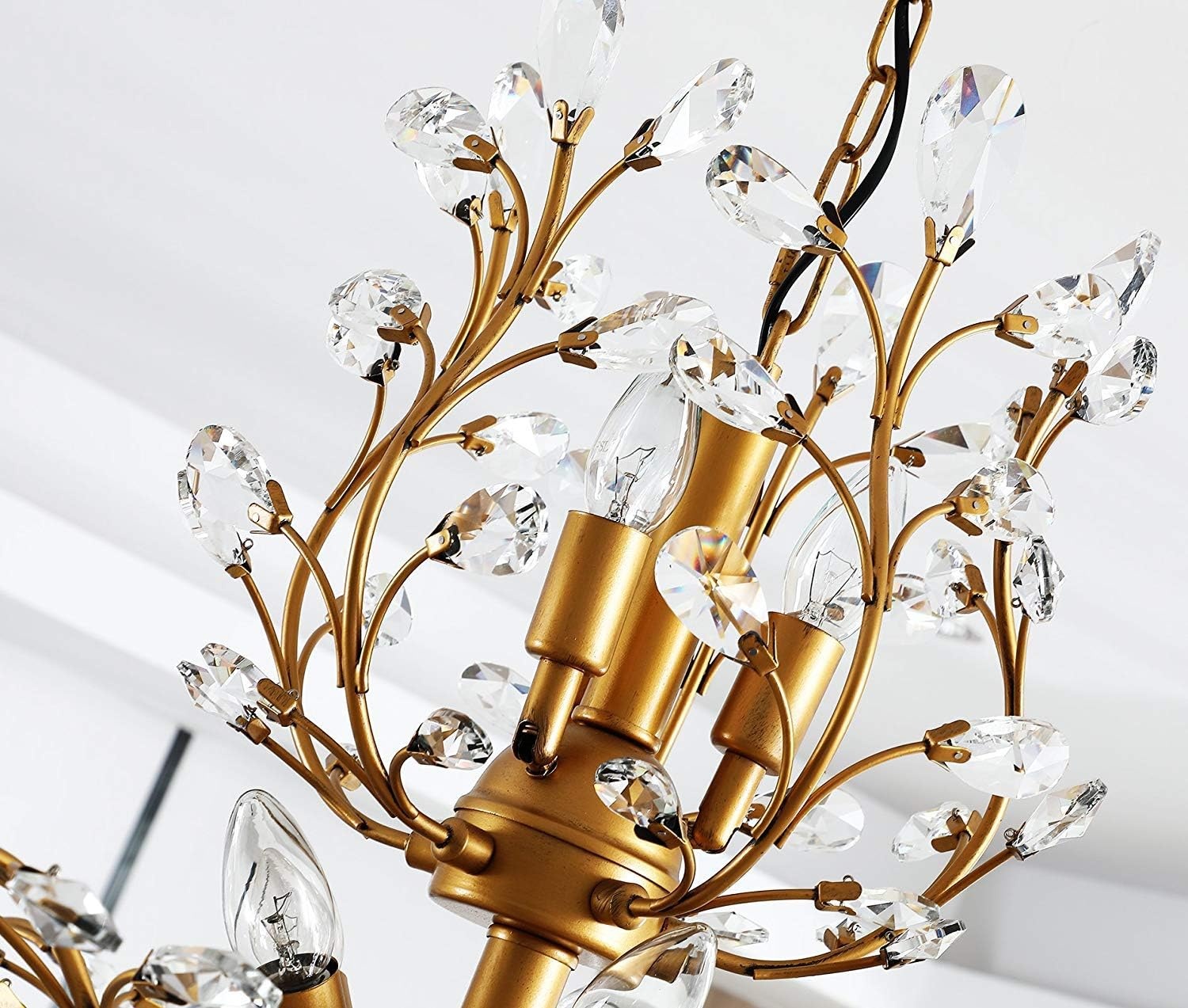 Kristallen Kroonluchter Vintage Goud 8-Lichts - 35% Korting