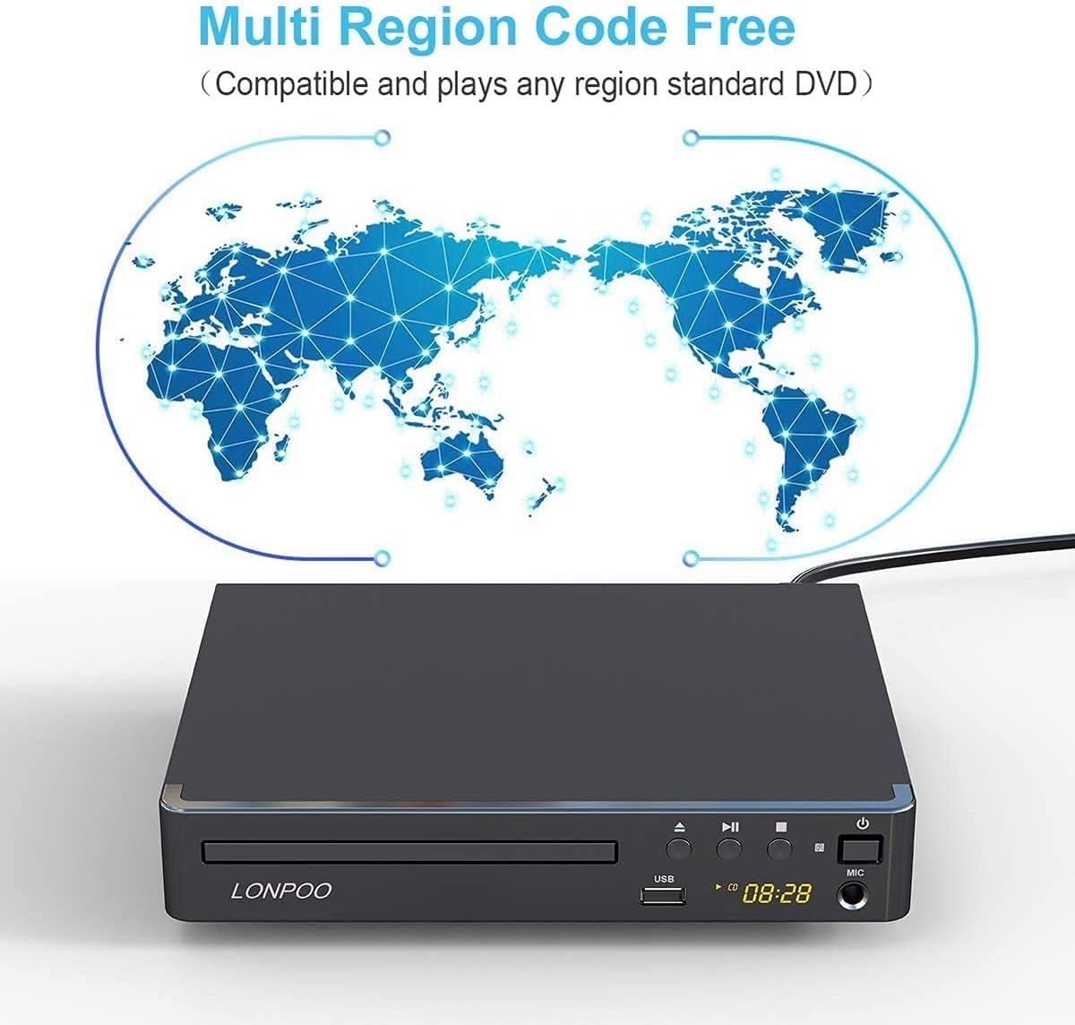 Regiovrije DVD-speler 1080p Upscaling met 34% Korting