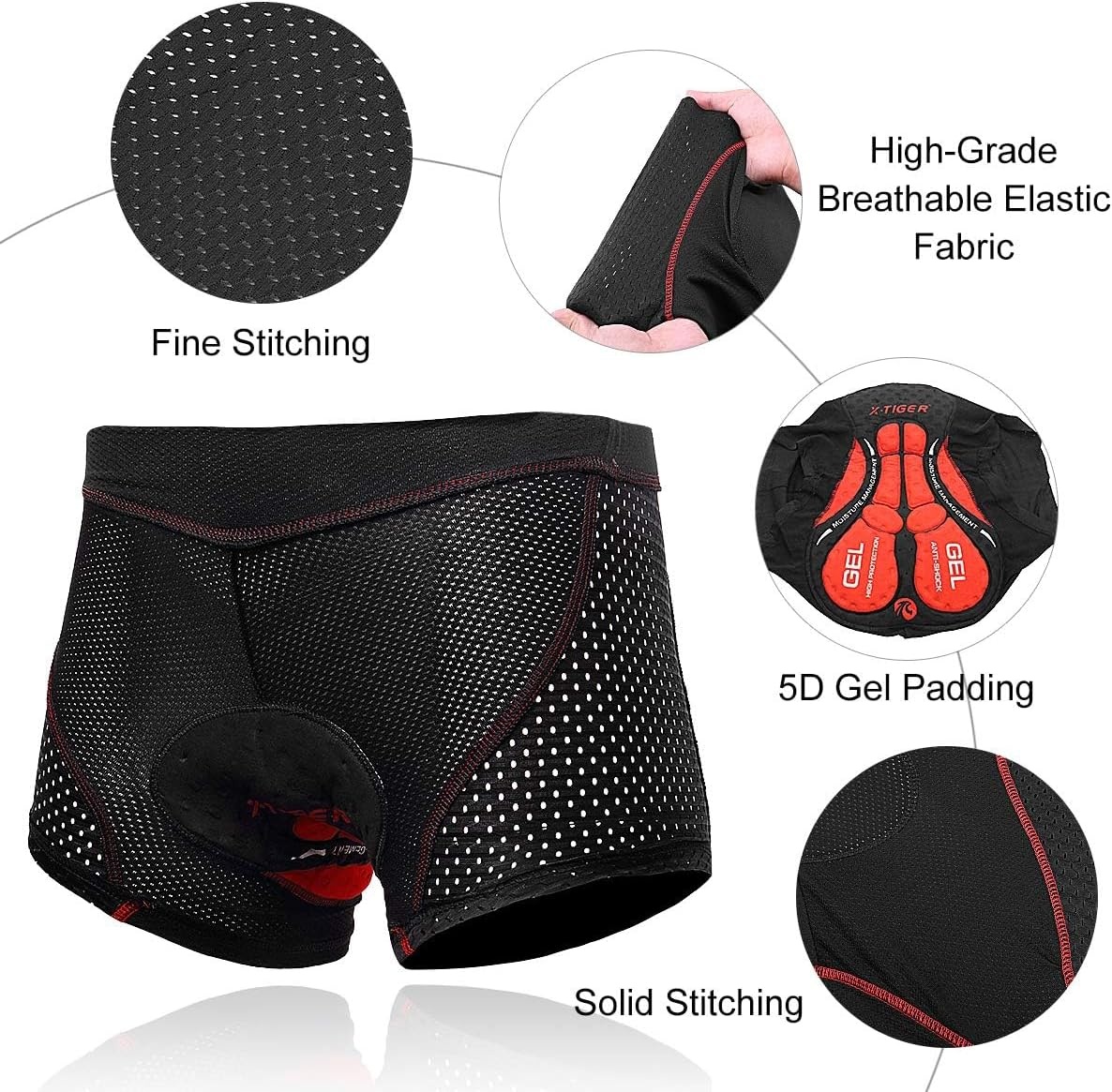 Heren Fietsbroek met Gel Zeem | Ademend & Sneldrogend | 56% Korting
