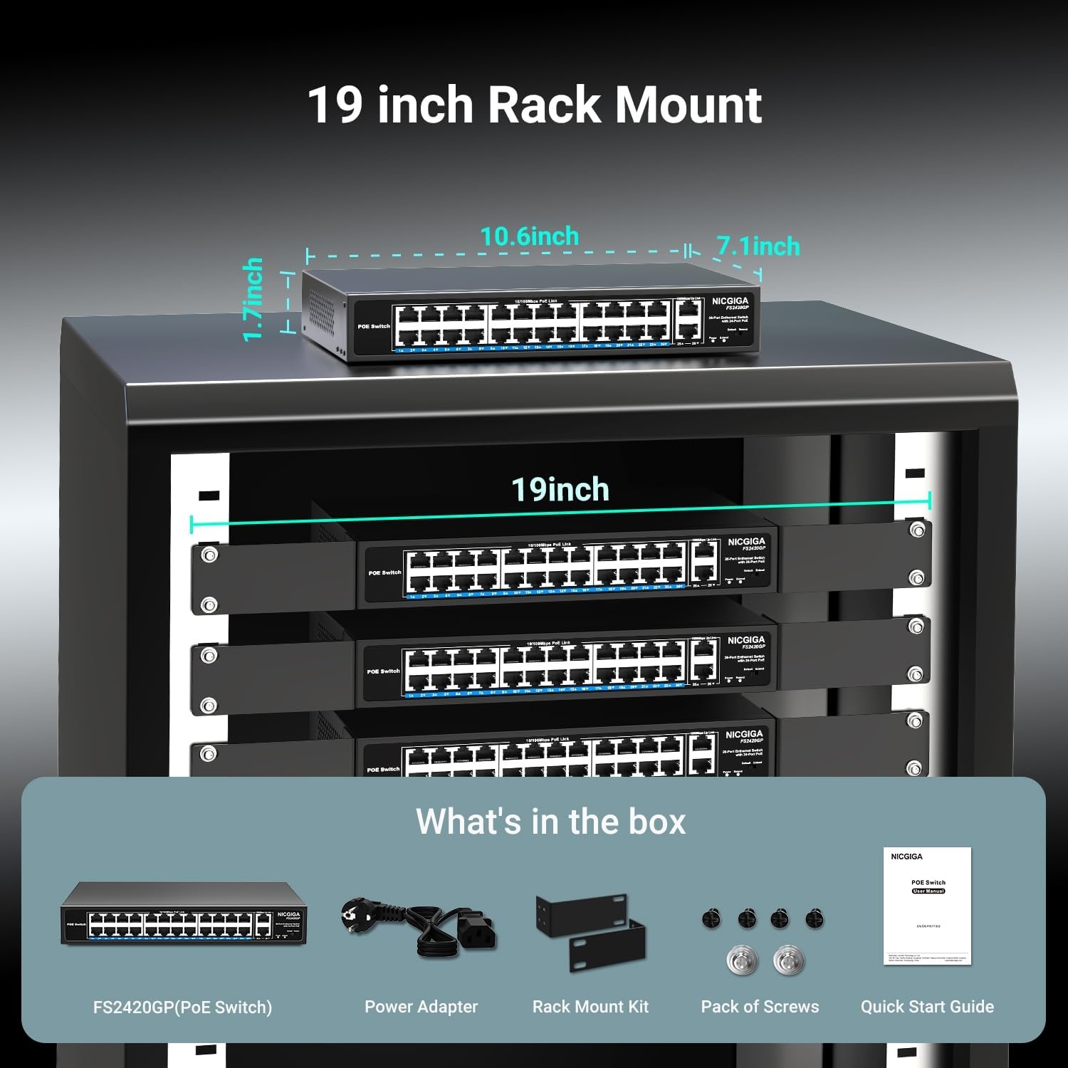 24-Poorts PoE+ Switch 400W met 2x Gigabit Uplink - 34% Korting