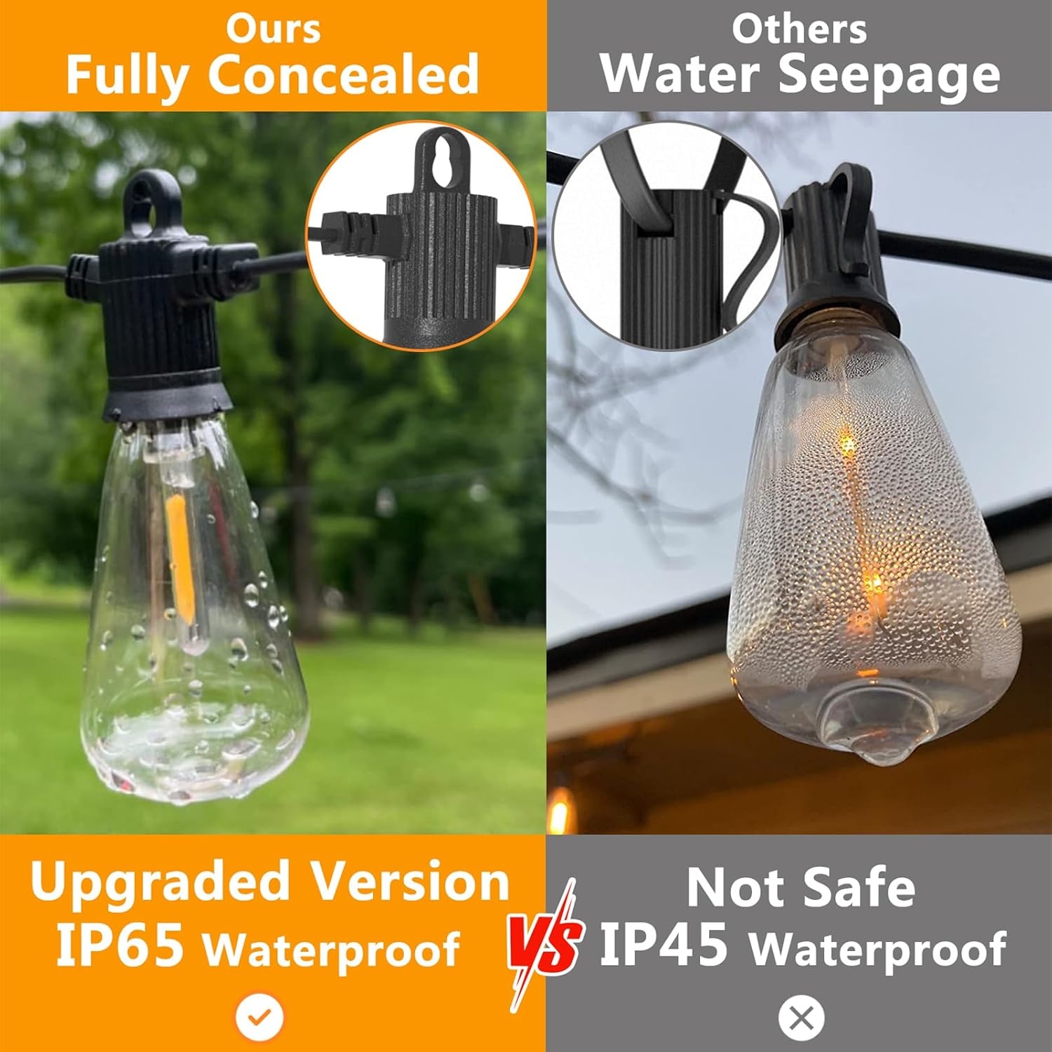 Lichtsnoer Buiten & Binnen 45m - 63 LED Lampen Warmwit - 34% Korting!