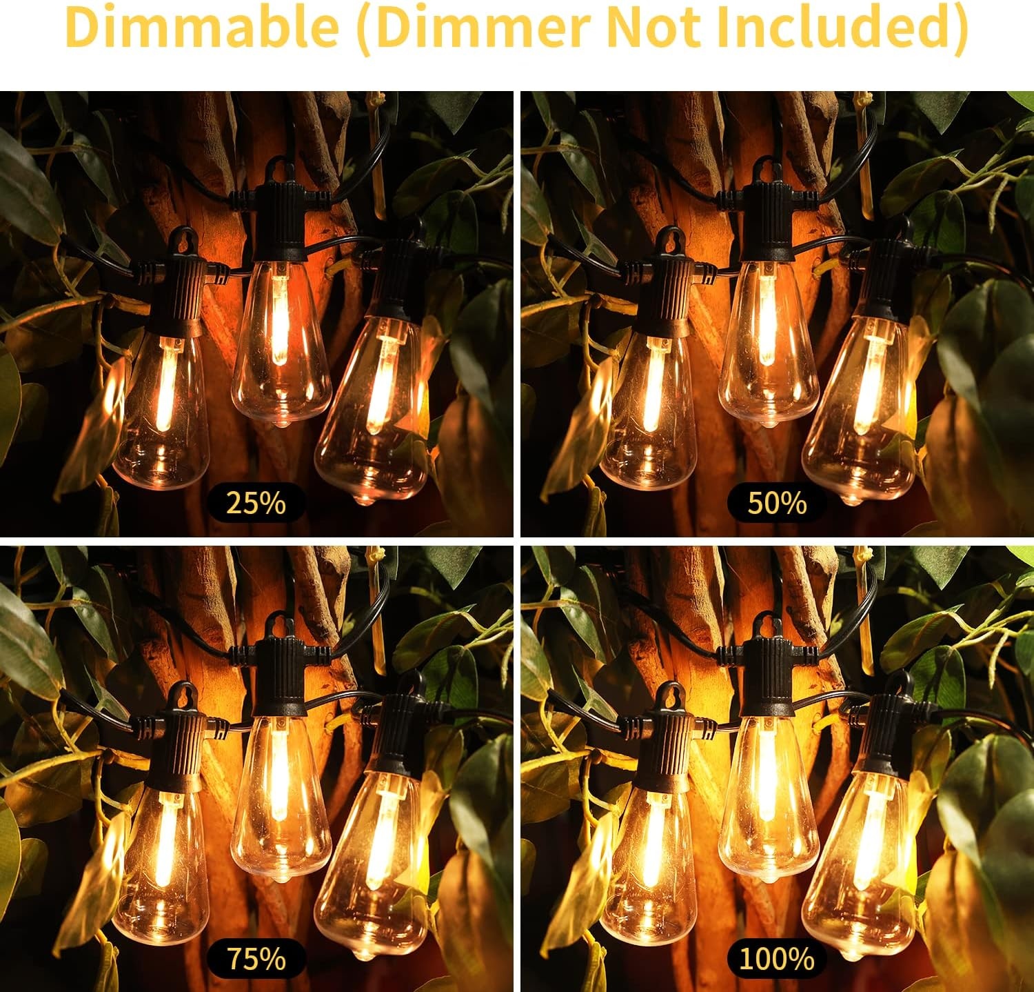 Lichtsnoer Buiten & Binnen 45m - 63 LED Lampen Warmwit - 34% Korting!
