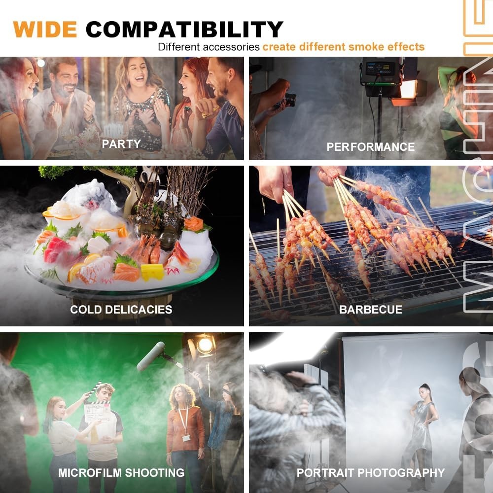 Draagbare Rookmachine met Afstandsbediening (40W) - Fotografie & Feest