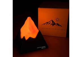 Nachtlamp Vulkaan LED | Dimbaar, Oplaadbaar | Zwart | 47% Korting