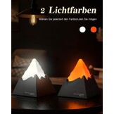 Nachtlampje Vulkaan LED Zwart | Dimbaar | Timer | Oplaadbaar | 42% Korting