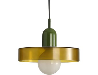 Pendellamp Groen Glas Ø25cm | In hoogte verstelbaar 180cm | Mid-Century Modern | 34% Korting