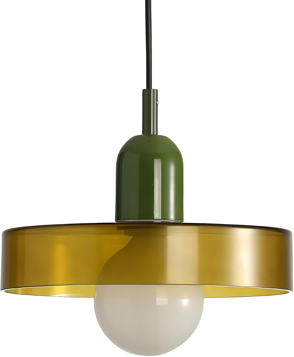 Pendellamp Groen Glas Ø25cm | In hoogte verstelbaar 180cm | Mid-Century Modern | 34% Korting