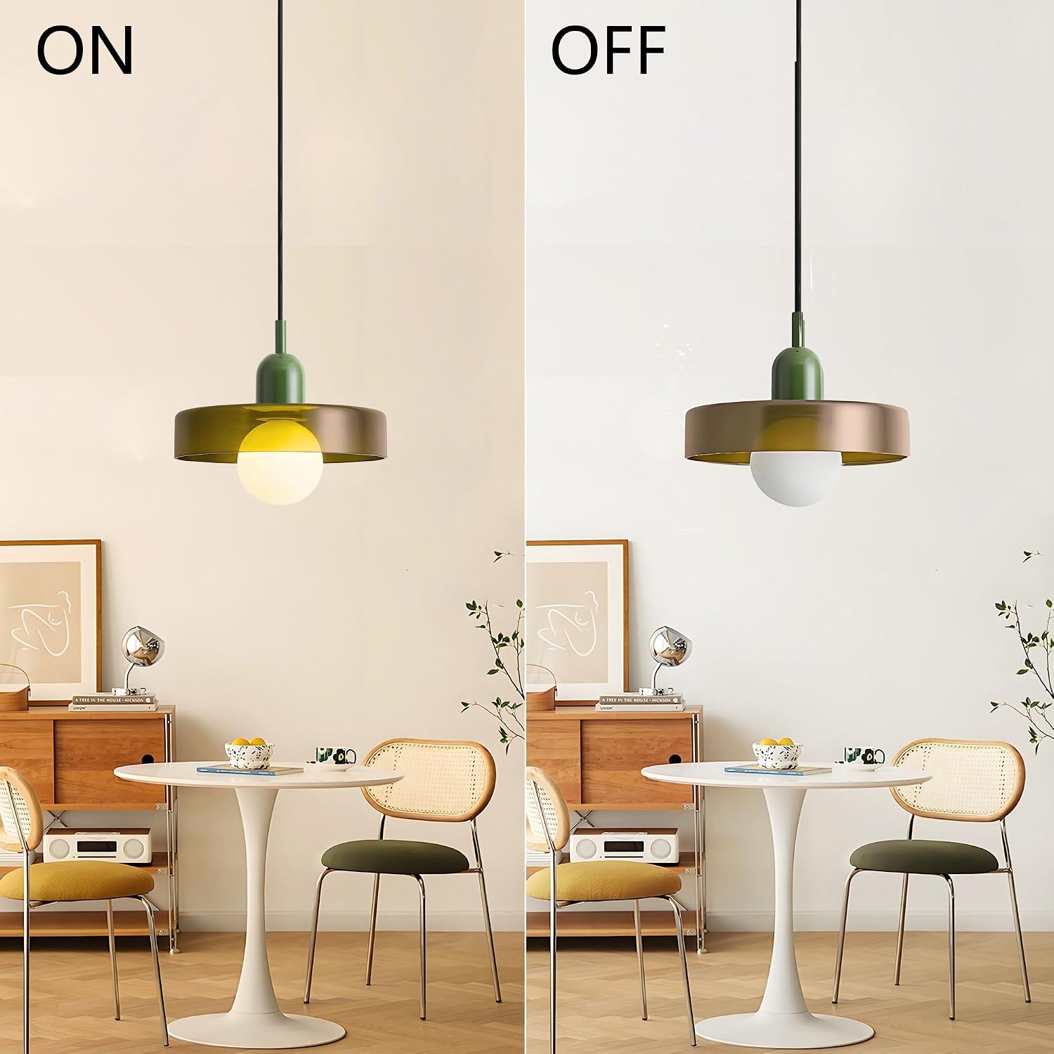Pendellamp Groen Glas Ø25cm | In hoogte verstelbaar 180cm | Mid-Century Modern | 34% Korting