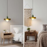 Pendellamp Groen Glas Ø25cm | In hoogte verstelbaar 180cm | Mid-Century Modern | 34% Korting