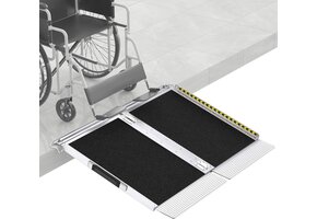 Opvouwbare Rolstoeloprit Aluminium | 61 cm | 363 kg | 46% Korting