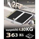 Opvouwbare Rolstoeloprit Aluminium - 61 cm - 363 kg draagvermogen - 34% Korting