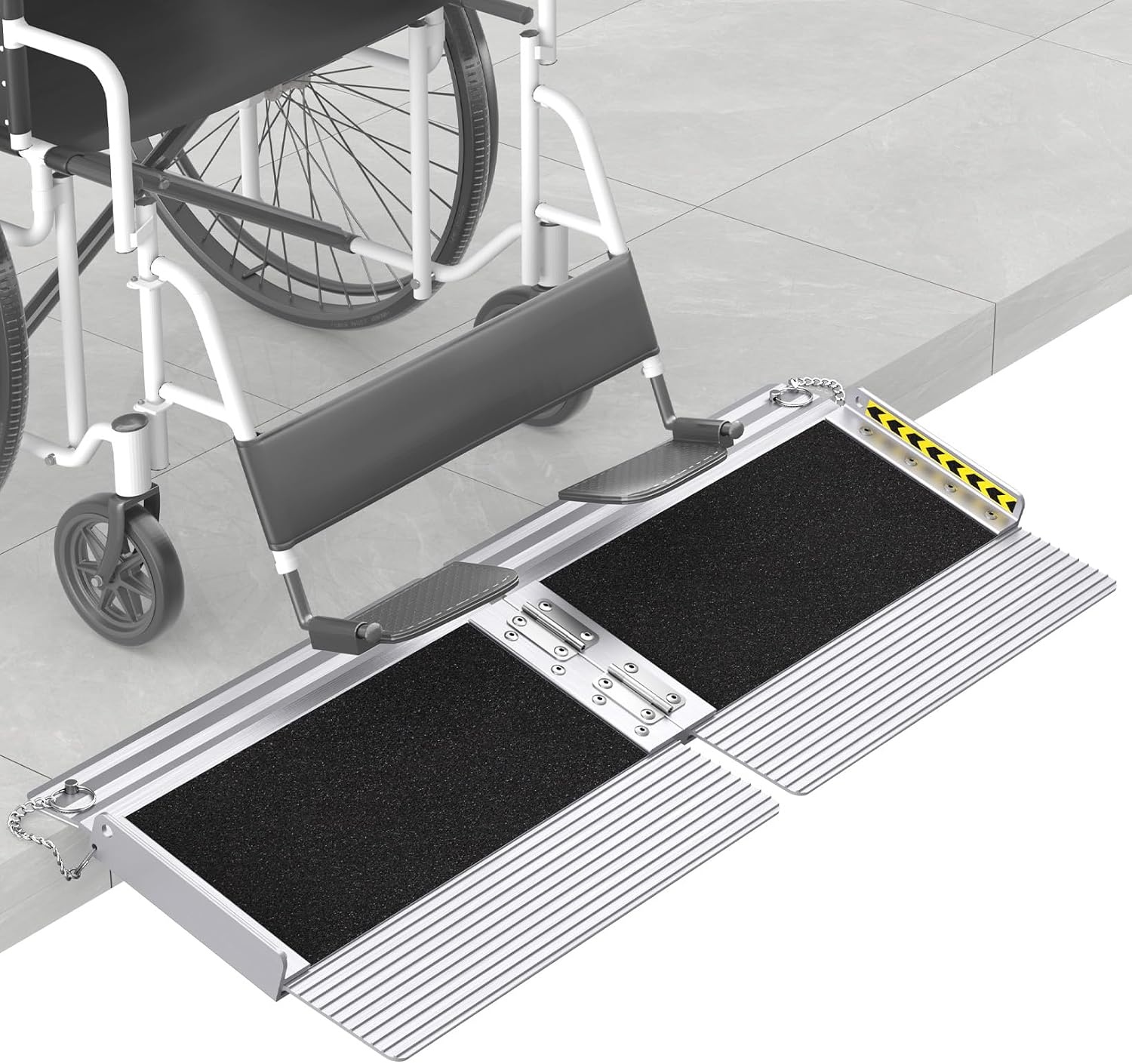 Opvouwbare Rolstoeloprit Aluminium - 61 cm - 363 kg draagvermogen - 34% Korting