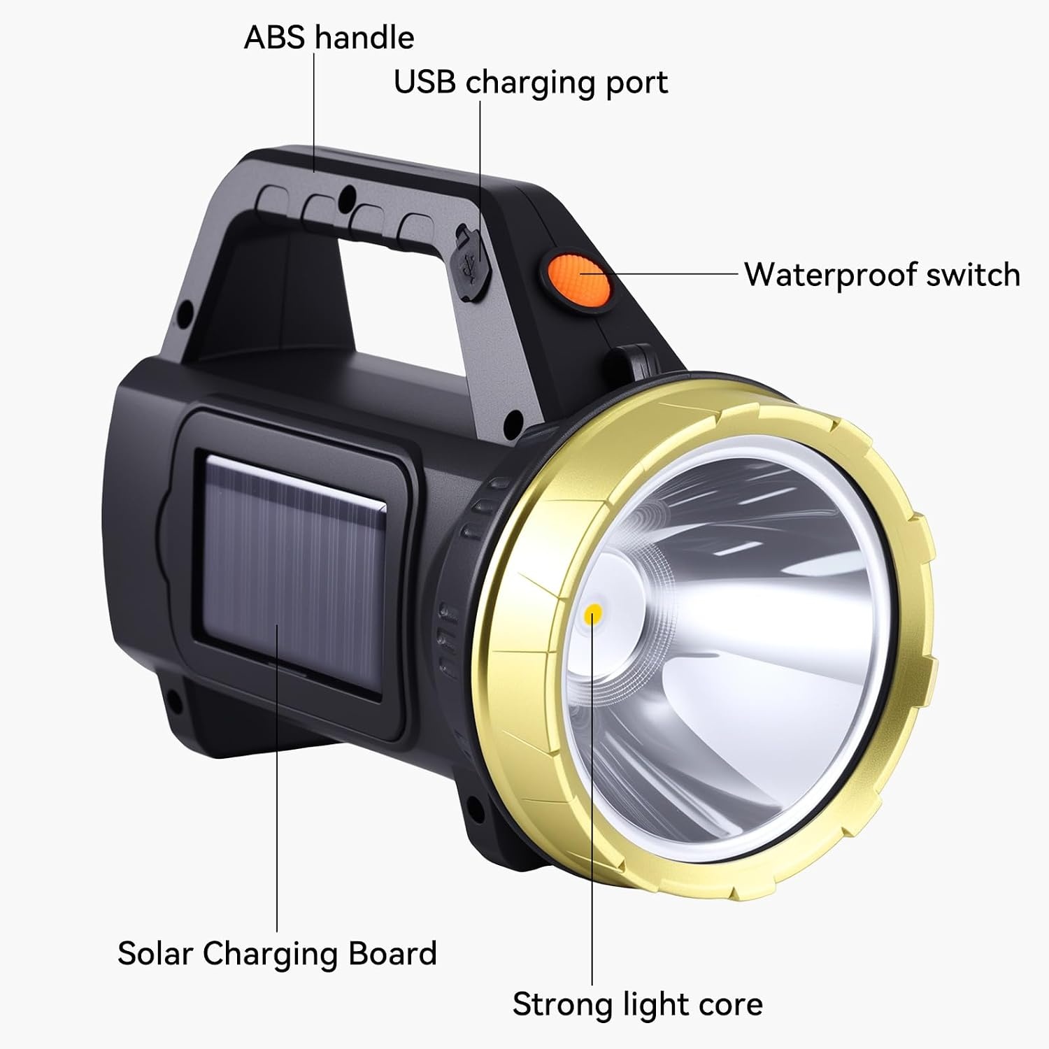 Oplaadbare LED Zaklamp Zoeklicht | 43% Korting