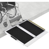 Opvouwbare Rolstoeloprit Aluminium - 61 cm | 363 kg Draagvermogen | Antislip