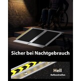 Opvouwbare Rolstoeloprit Aluminium - 61 cm | 363 kg Draagvermogen | Antislip
