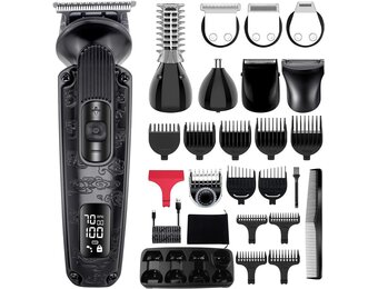 8-in-1 Baardtrimmer & Scheerapparaat - Instelbare Snelheid, Waterdicht
