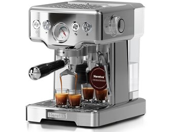 Espressomachine Zeefdrager 15 bar | RVS | 1.8L | 35% Korting