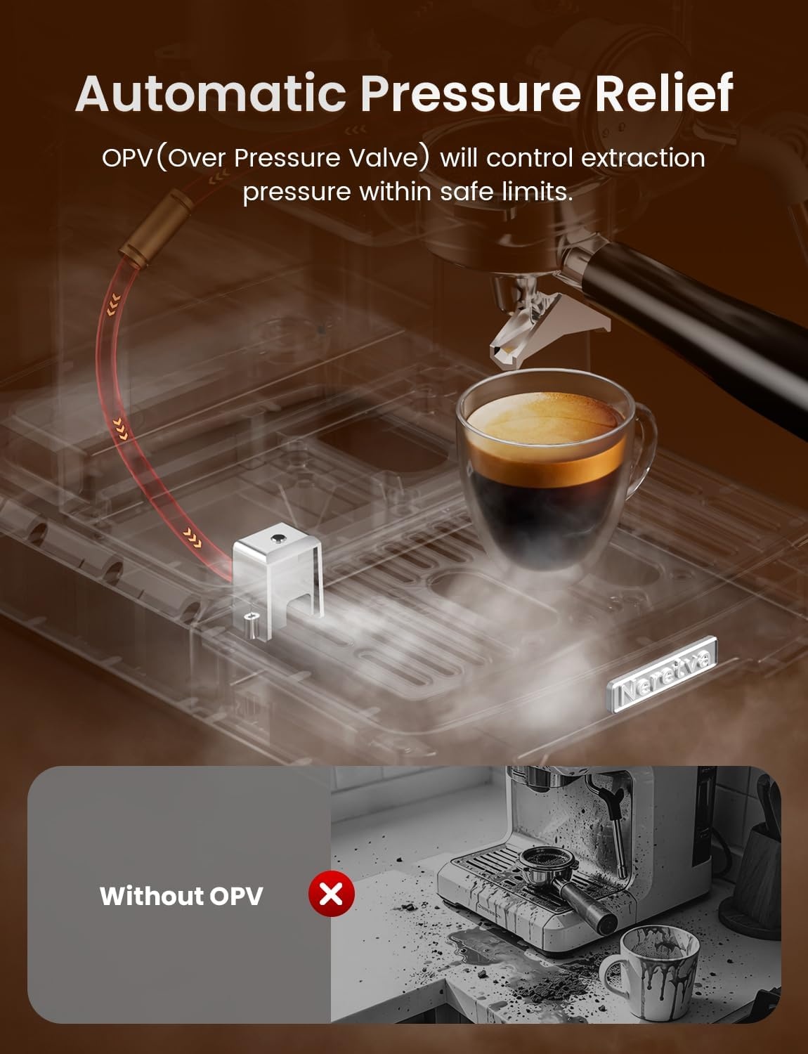 Espressomachine Zeefdrager 15 bar | RVS | 1.8L | 35% Korting