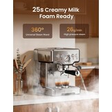 Espressomachine Zeefdrager 15 bar | RVS | 1.8L | 35% Korting