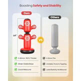 Staande Bokszak Kinderen 6-14 Jaar | 360° Draaibaar | 64 Inch | Incl. Handschoenen & Pomp | 33% Korting