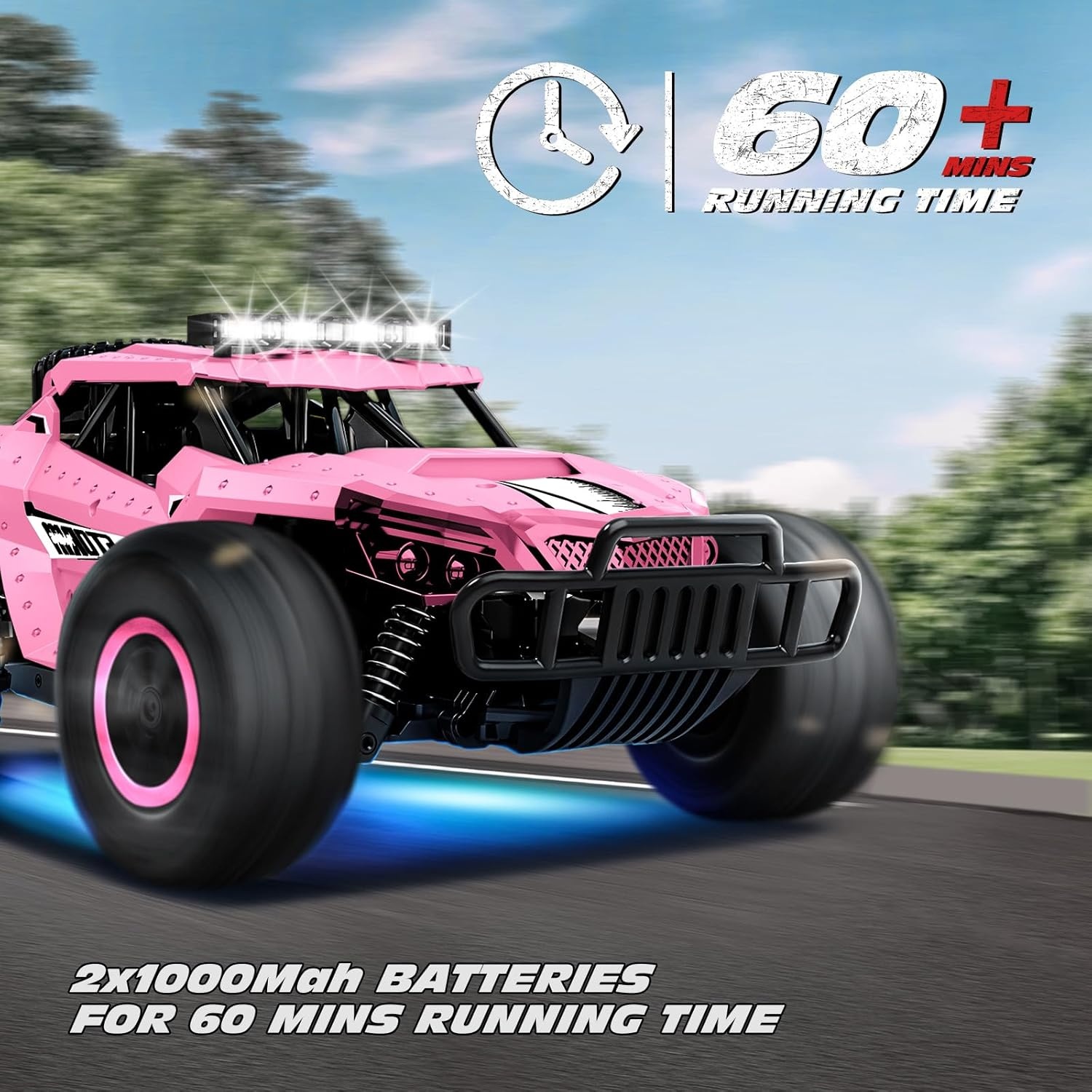RC Monstertruck 1:16 - 60 min Speeltijd - Roze - 34% Korting