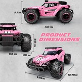 RC Monstertruck 1:16 - 60 min Speeltijd - Roze - 34% Korting