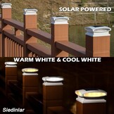 4x Zonnepaalverlichting Wit 2-kleuren LED 15lm IP44 - 58% Korting