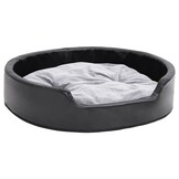 Hondenmand 79x70x19 cm Pluche & Kunstleer Zwart/Grijs - 59% Korting