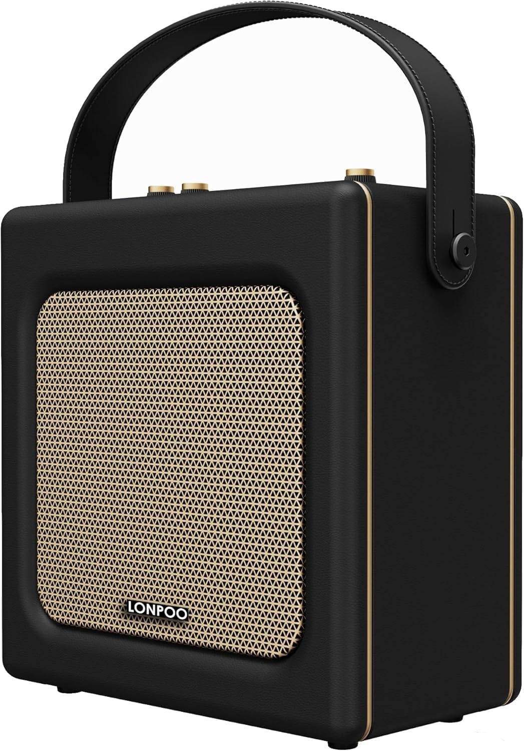 Retro Bluetooth Speaker 20W Goud/Zwart - 29% Korting