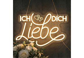 LED Neonlichtbord 'Ich liebe Dich' - 40x26cm - Dimbaar met Afstandsbediening - 45% Korting!