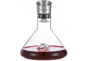 Wijnkaraf met Beluchter & Besneeuwd Bergdesign | 1500ml | 45% Korting