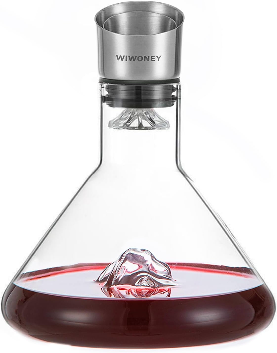 Wijnkaraf 1.5L met Beluchter | Besneeuwd Bergdesign | 59% Korting