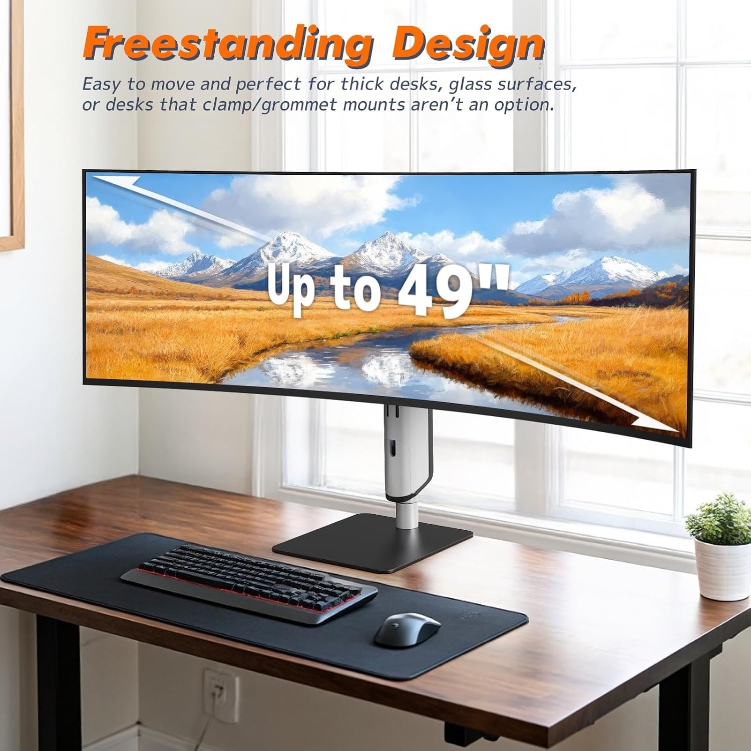 Monitorstandaard Vrijstaand 17-49" VESA 75/100mm - 34% Korting!