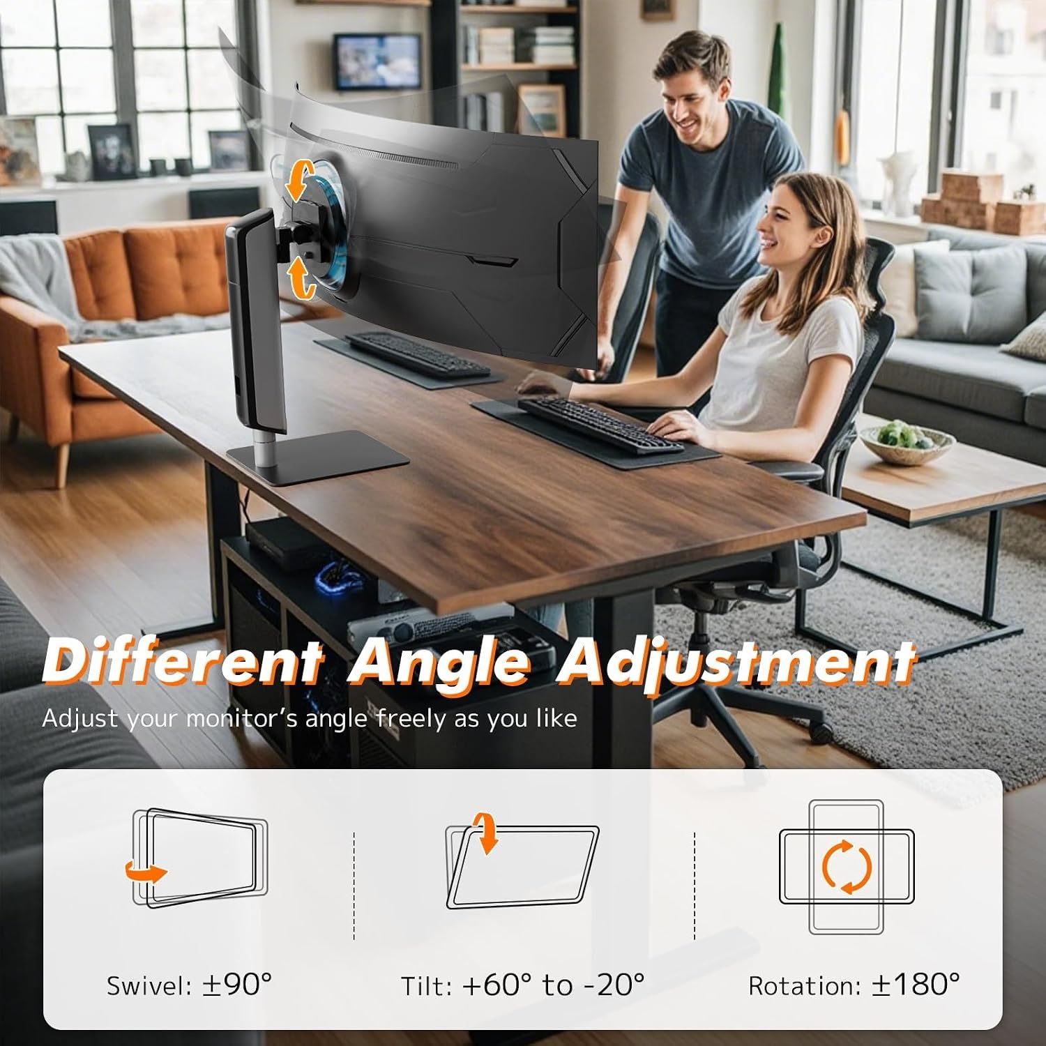 Monitorstandaard Vrijstaand 17-49" VESA 75/100mm - 34% Korting!
