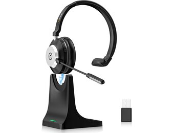 Draadloze Headset met AI-Ruisonderdrukking & Oplaadstation - 34% Korting