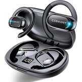 Open-Ear Sport Koptelefoon: 58u Speeltijd, Bluetooth 5.4, IPX7 (Zwart) - 28% Korting!
