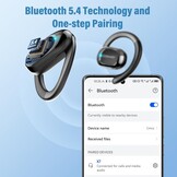 Open-Ear Sport Koptelefoon: 58u Speeltijd, Bluetooth 5.4, IPX7 (Zwart) - 28% Korting!